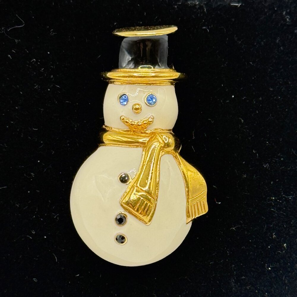 Vintage Monet Snowman Pin Brooch